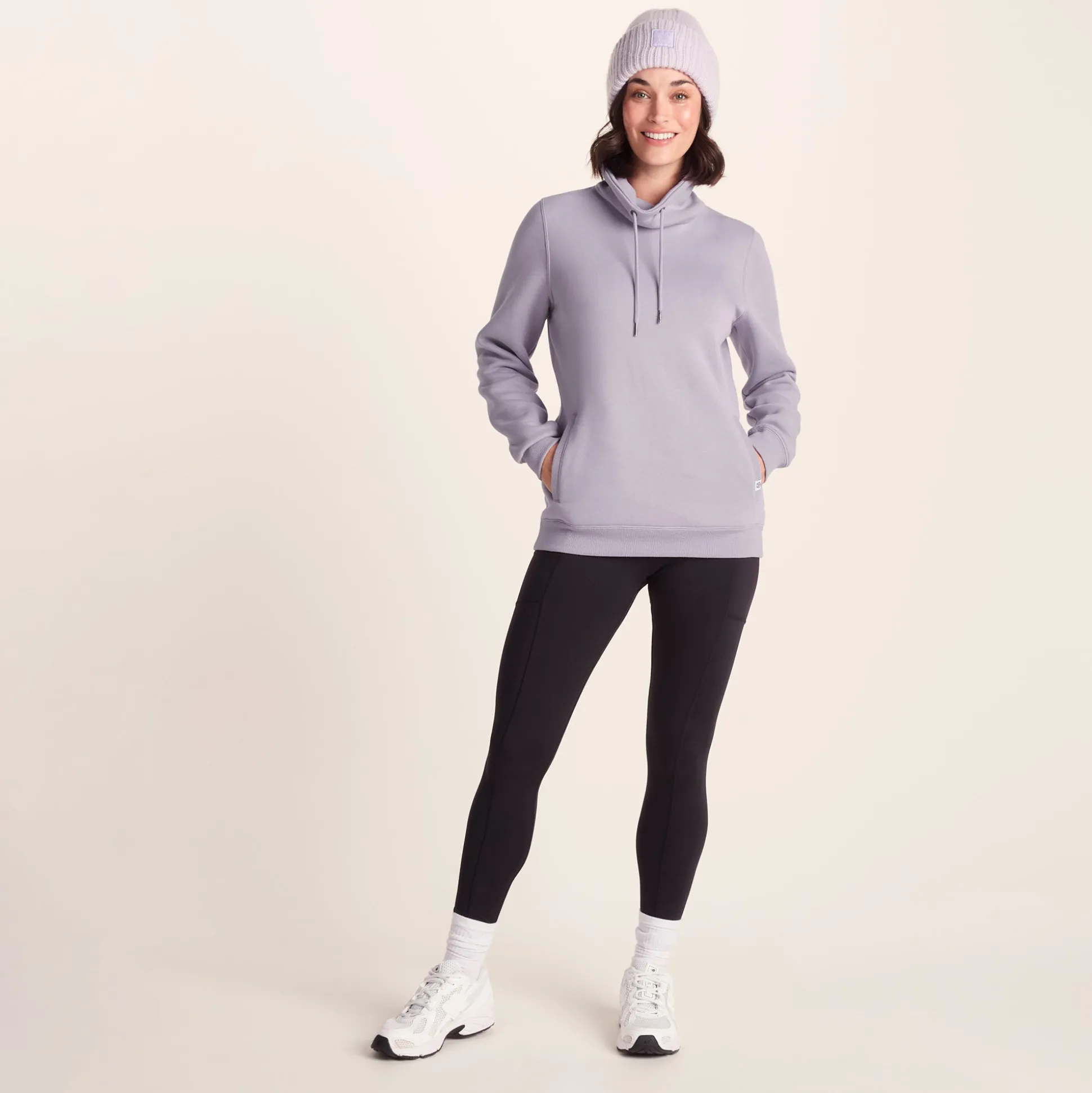 Abigail Womens Supersoft Funnel Neck Sweat - Lavender Grey