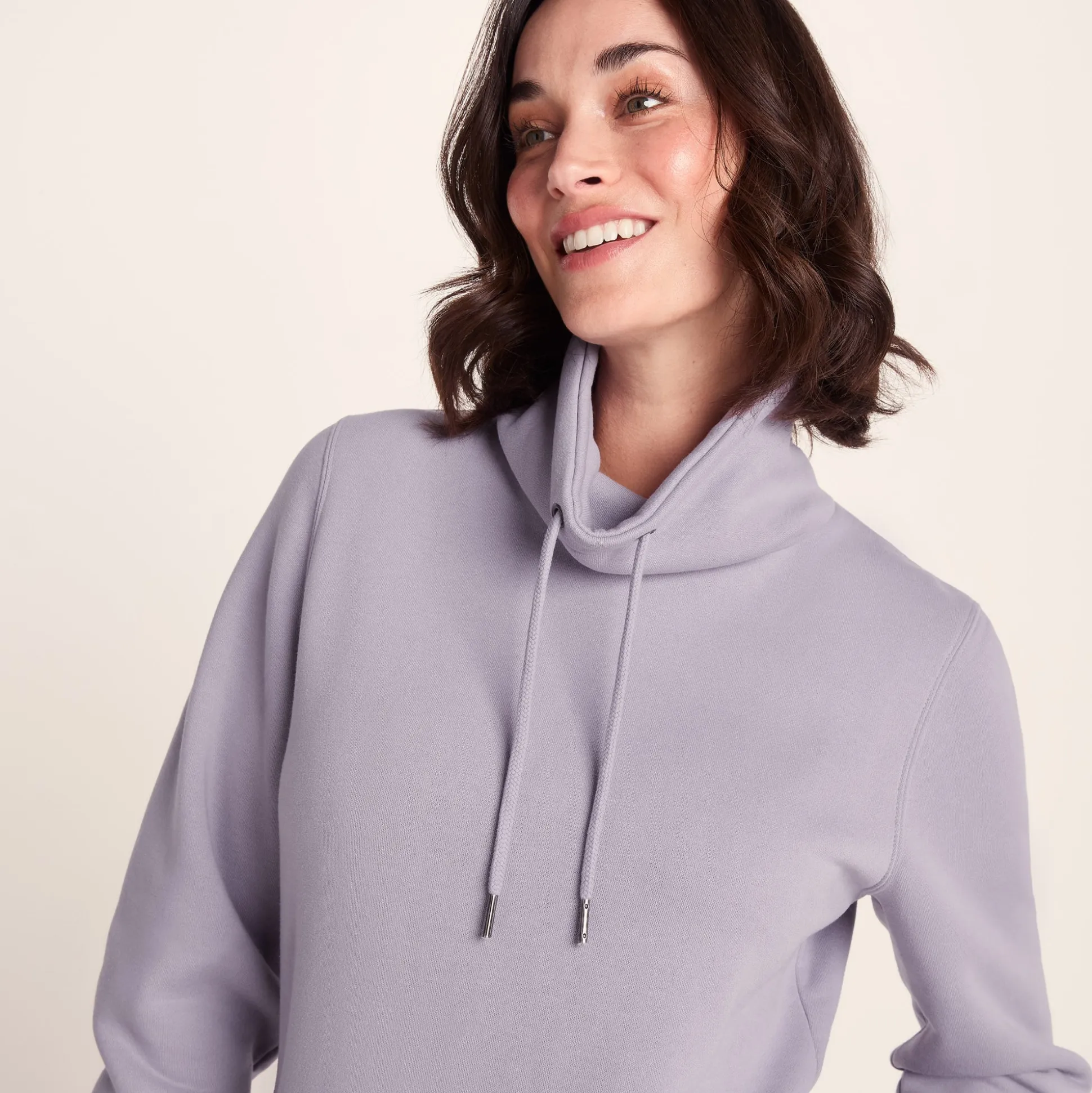 Abigail Womens Supersoft Funnel Neck Sweat - Lavender Grey