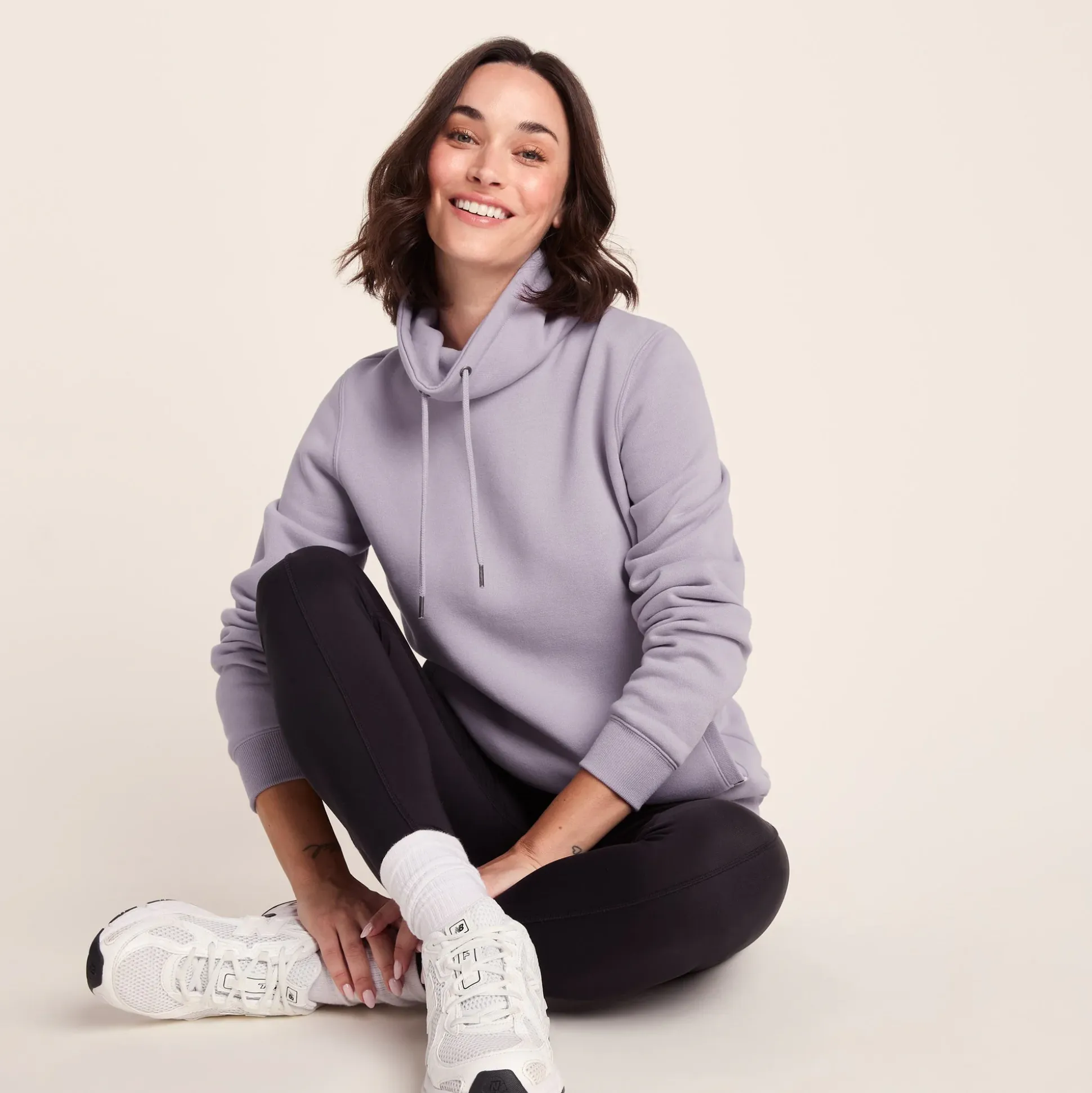 Abigail Womens Supersoft Funnel Neck Sweat - Lavender Grey
