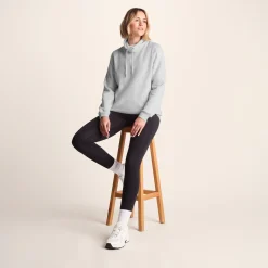 Abigail Womens Supersoft Funnel Neck Sweat - Oatmeal Marl