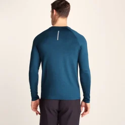 Ace Mens Long Sleeve Performance T-Shirt - Inky Blue