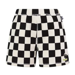 Afrino Kids Shaun the Sheep Sweatshort - Black Woolly Checkerboard