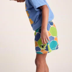 Afrino Kids Shaun the Sheep Sweatshort - Lime Cloud Print