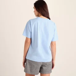 Agnes Womens Relaxed Fit Supersoft Premium T-Shirt - Ash Blue