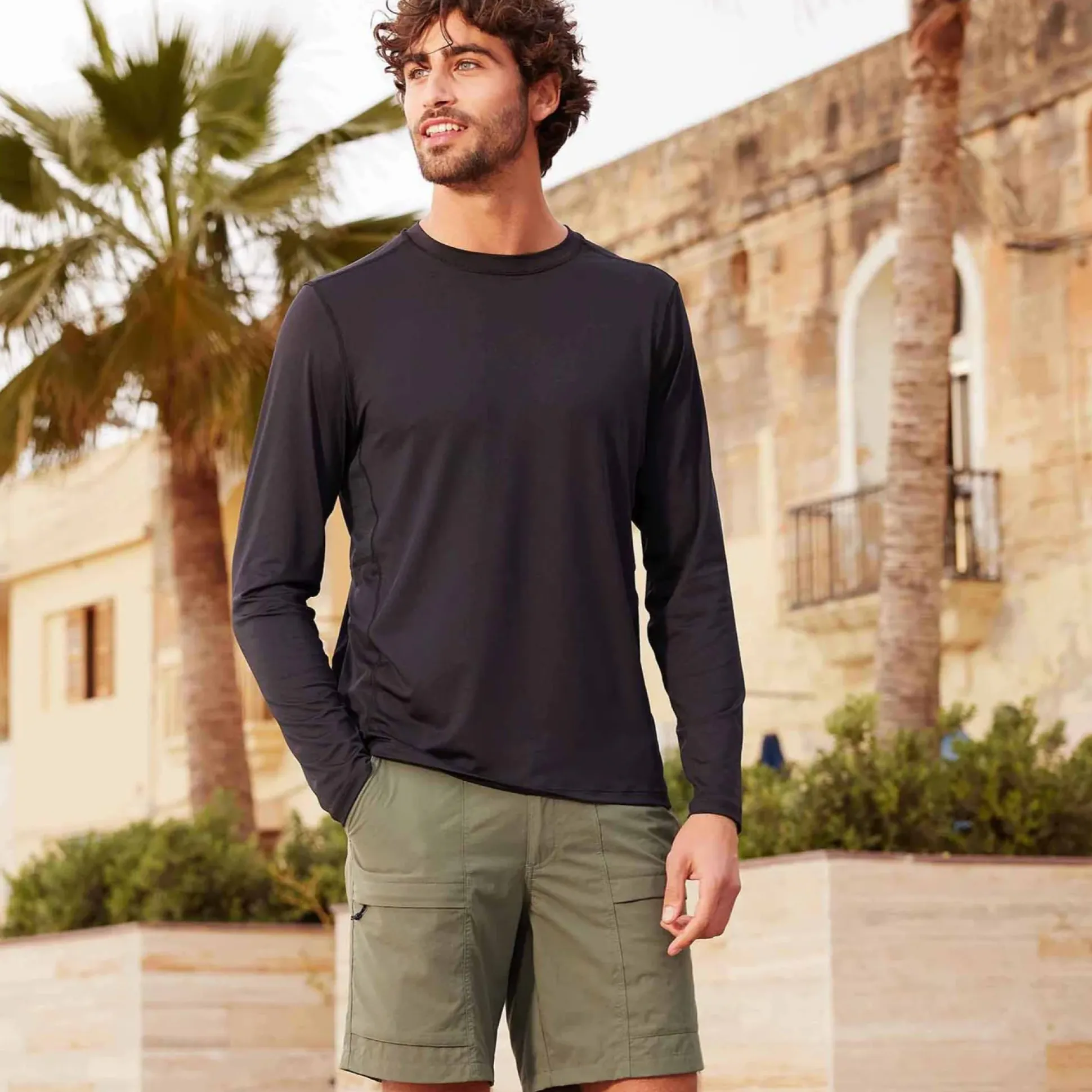 Aller Mens Long Sleeve Performance T-Shirt - Black
