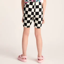 Altay Kids Shaun the Sheep Cycling Short - Black Woolly Checkerboard