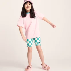 Altay Kids Shaun the Sheep Cycling Short - Spearmint/Woolly Checkerboard