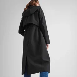Alva Womens Waterproof Trench Coat - Black