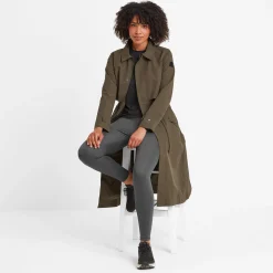 Alva Womens Waterproof Trench Coat - Khaki