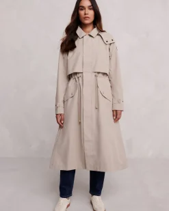 Alva Womens Waterproof Trench Coat - Taupe