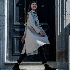 Alva Womens Waterproof Trench Coat - Taupe