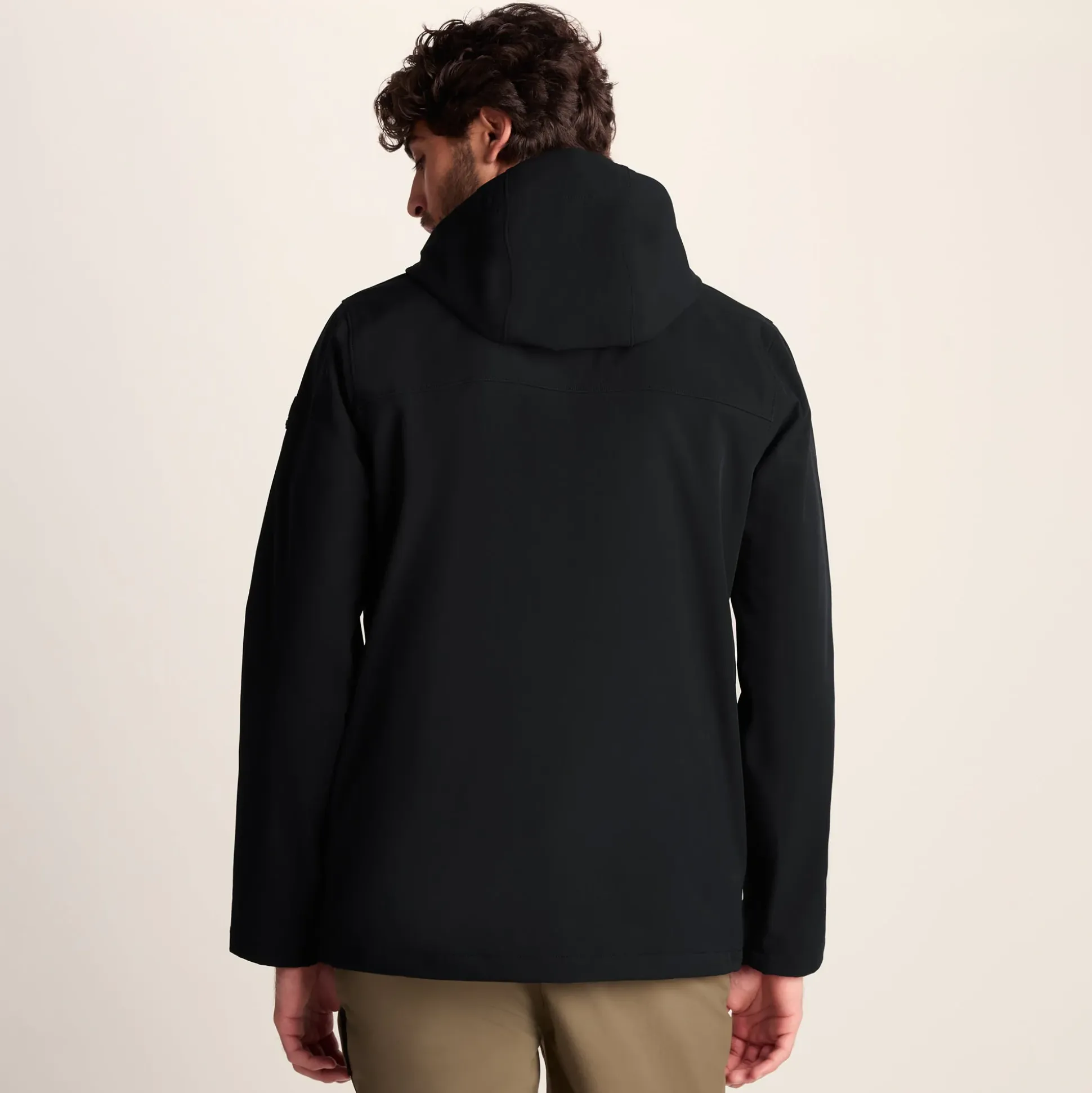 Andro Mens Hooded Waterproof Softshell Jacket - Black