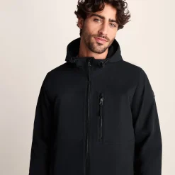 Andro Mens Hooded Waterproof Softshell Jacket - Black
