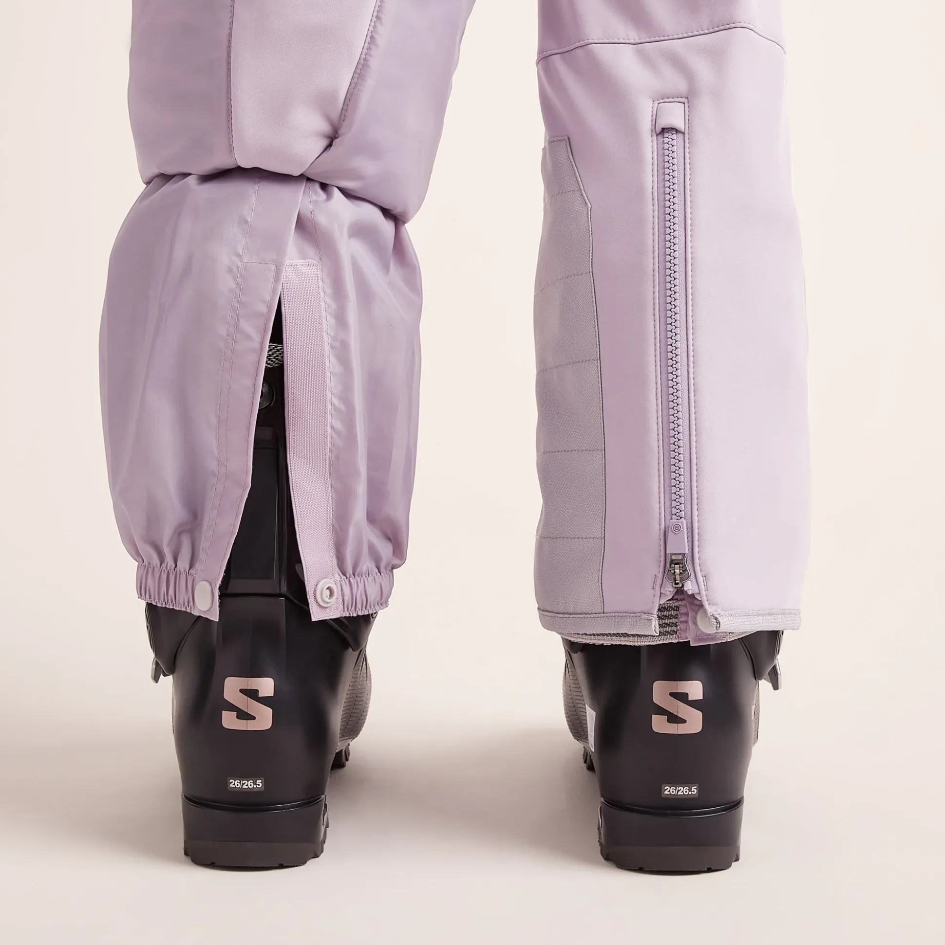Annecy Womens Softshell Salopettes - Lavender Grey