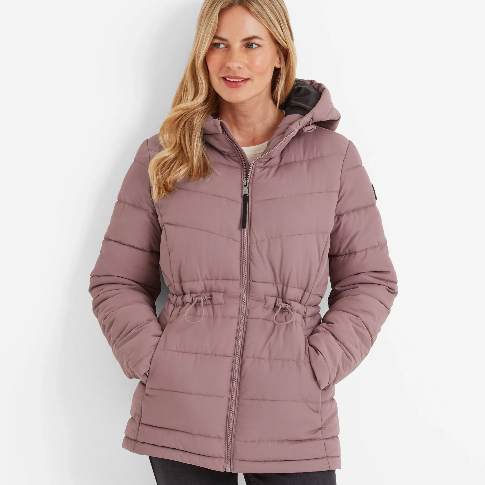 Anthorn Womens Padded Parka - Mauve
