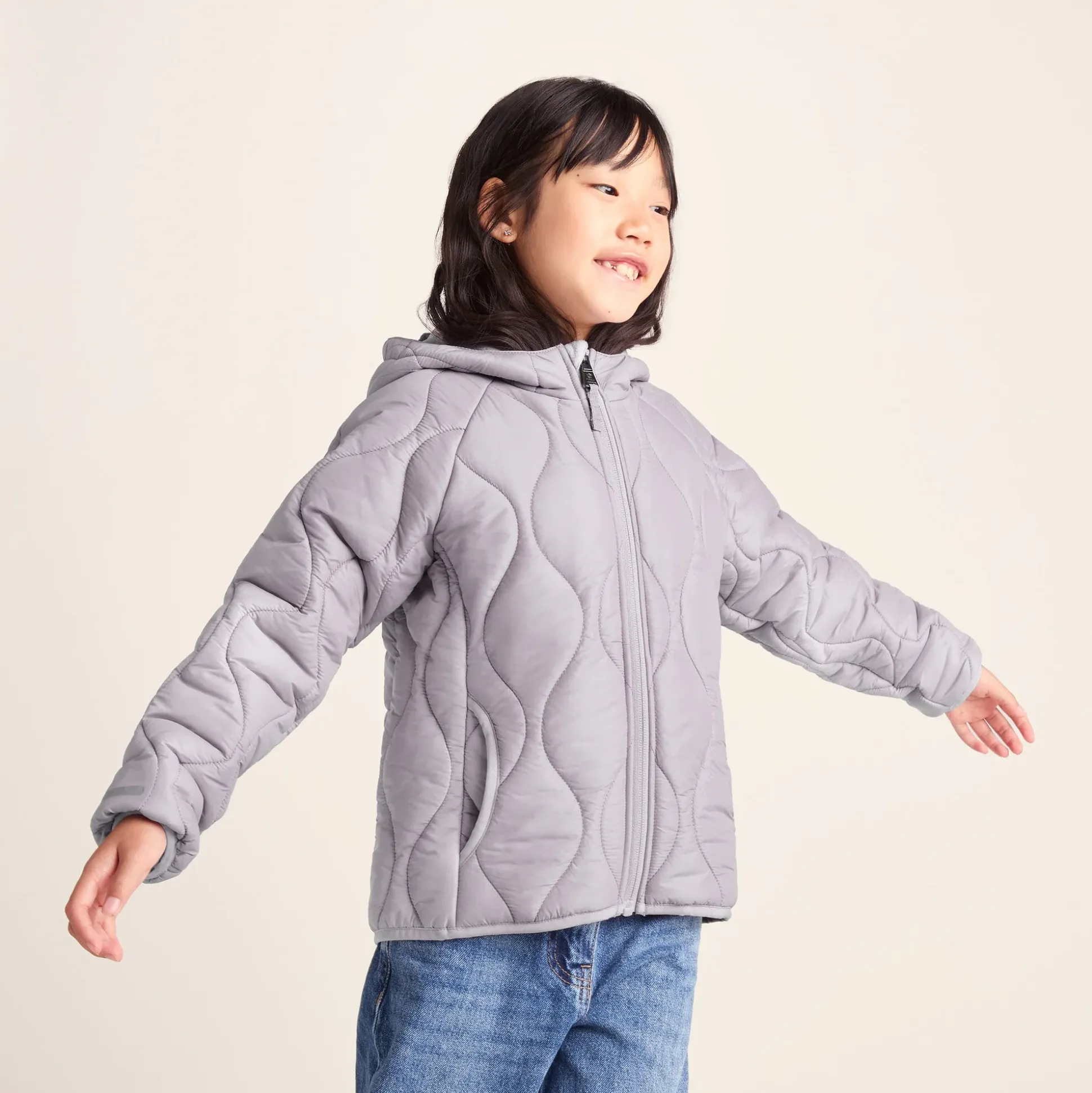 Arbor Kids Shower Resistant Padded Jacket - Lavender Grey