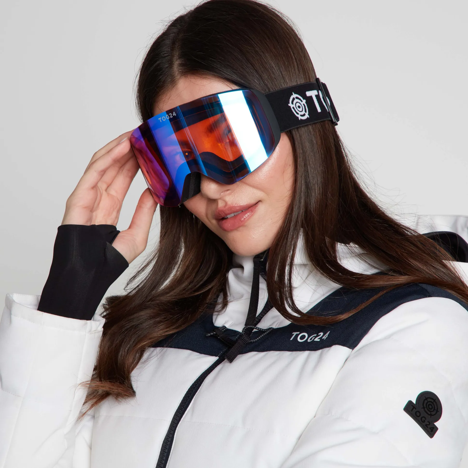 Arosa Goggles - Matt Black/Orange Revo Blue