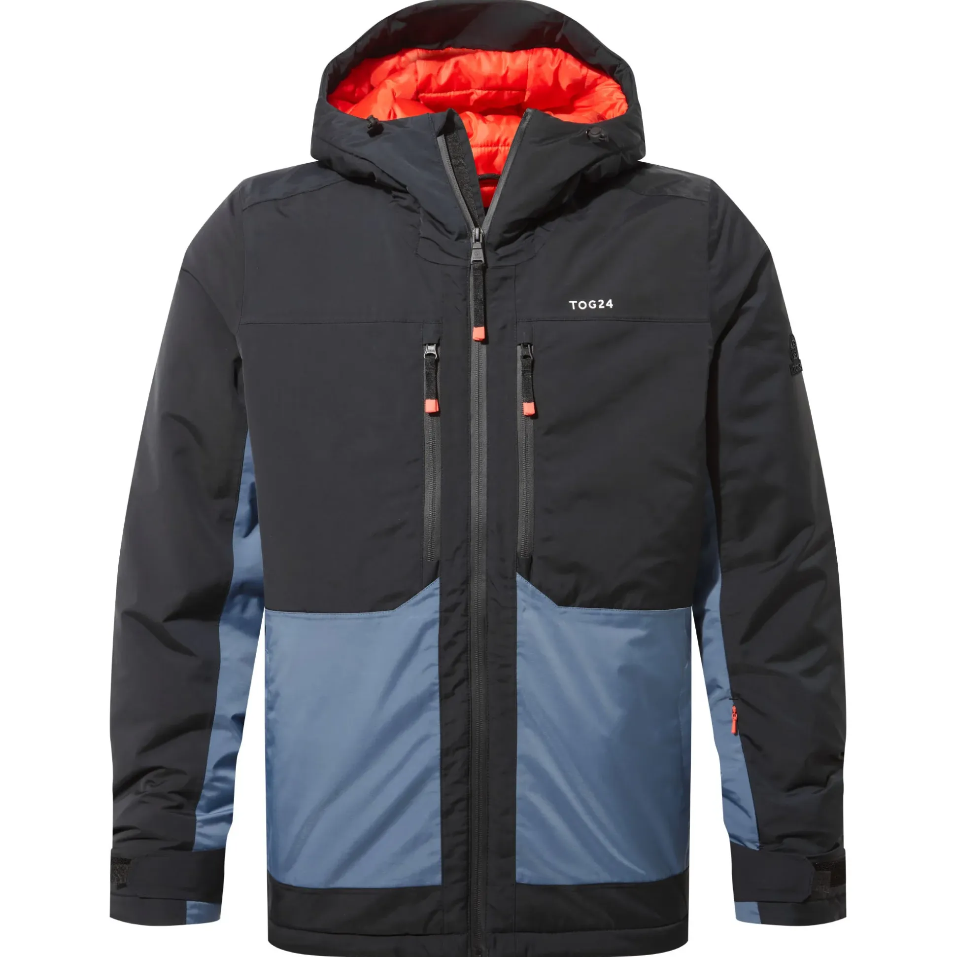 Avoriaz Mens Performance Waterproof Insulated Ski Jacket - Black/Fjord Blue