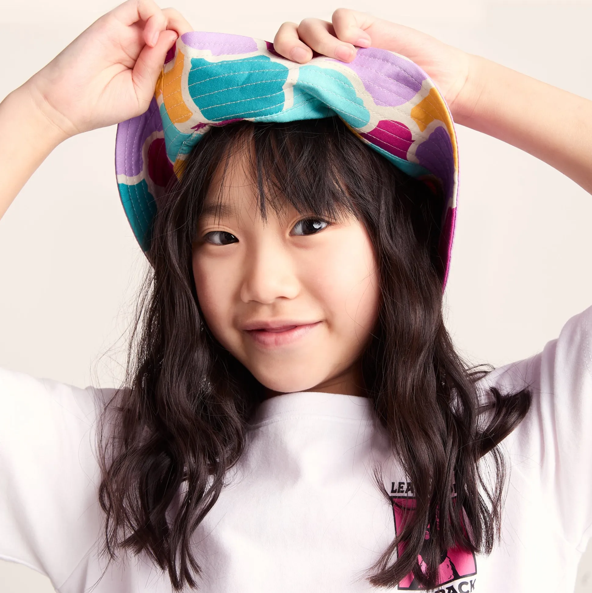 Balkhi Kids Shaun the Sheep Bucket Hat - Pink Cloud Print
