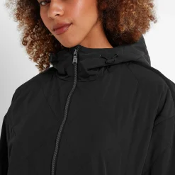 Banton Womens Oversized Shower Resistant Insulated Jacket - Black