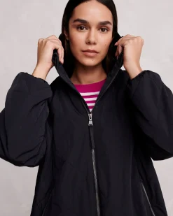 Banton Womens Oversized Shower Resistant Insulated Jacket - Black
