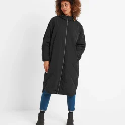 Banton Womens Oversized Shower Resistant Insulated Jacket - Black