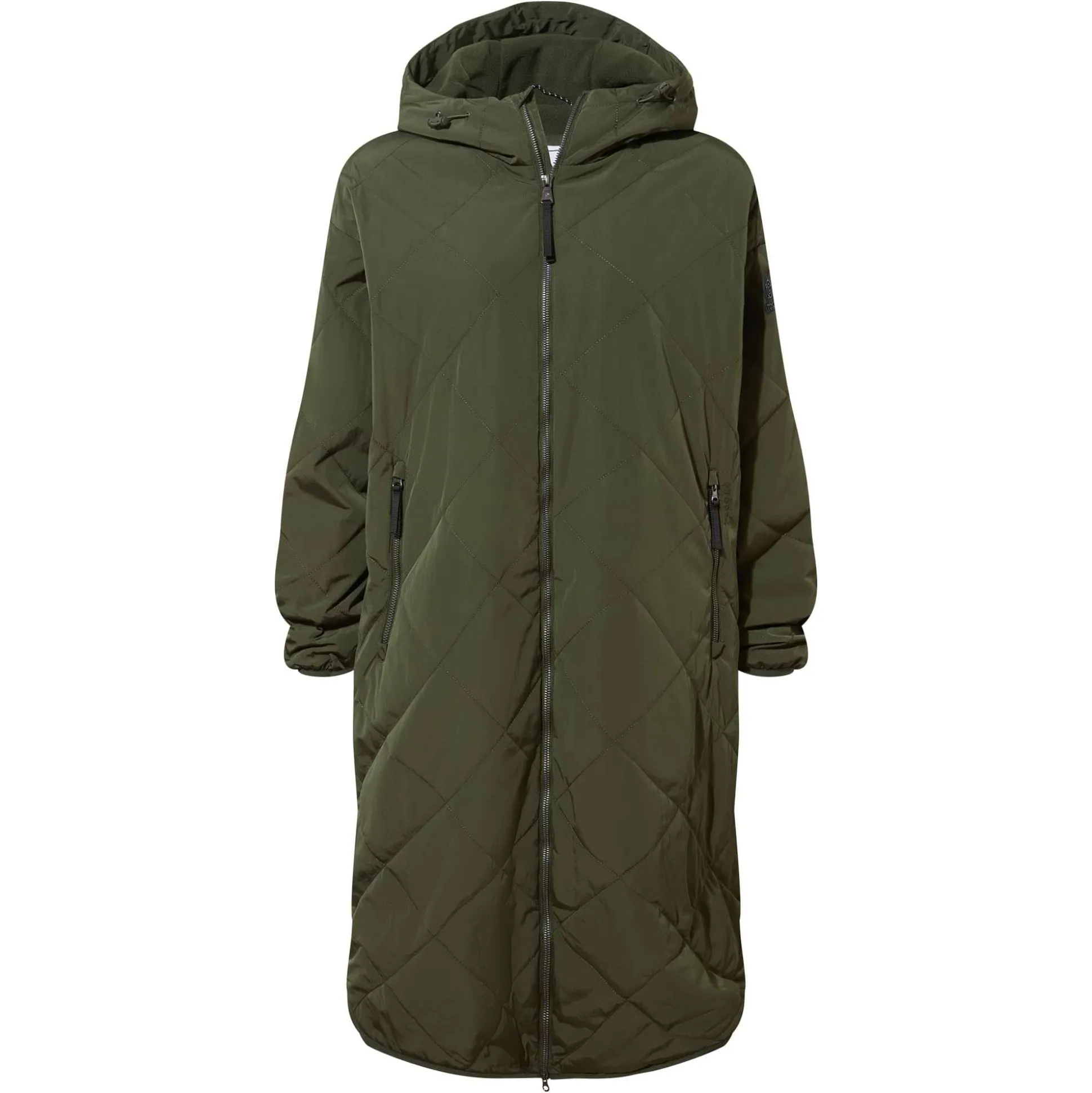 Banton Womens Oversized Shower Resistant Insulated Jacket - Dark Green