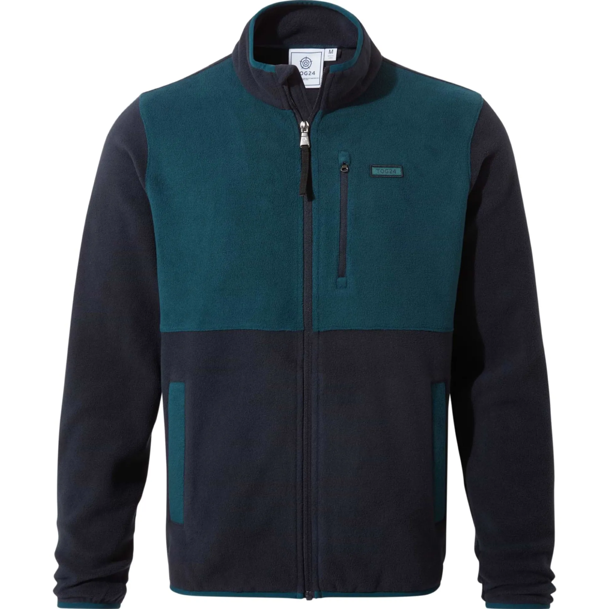 Banwell Mens Microfleece Jacket - Dark Indigo/Petrol Green