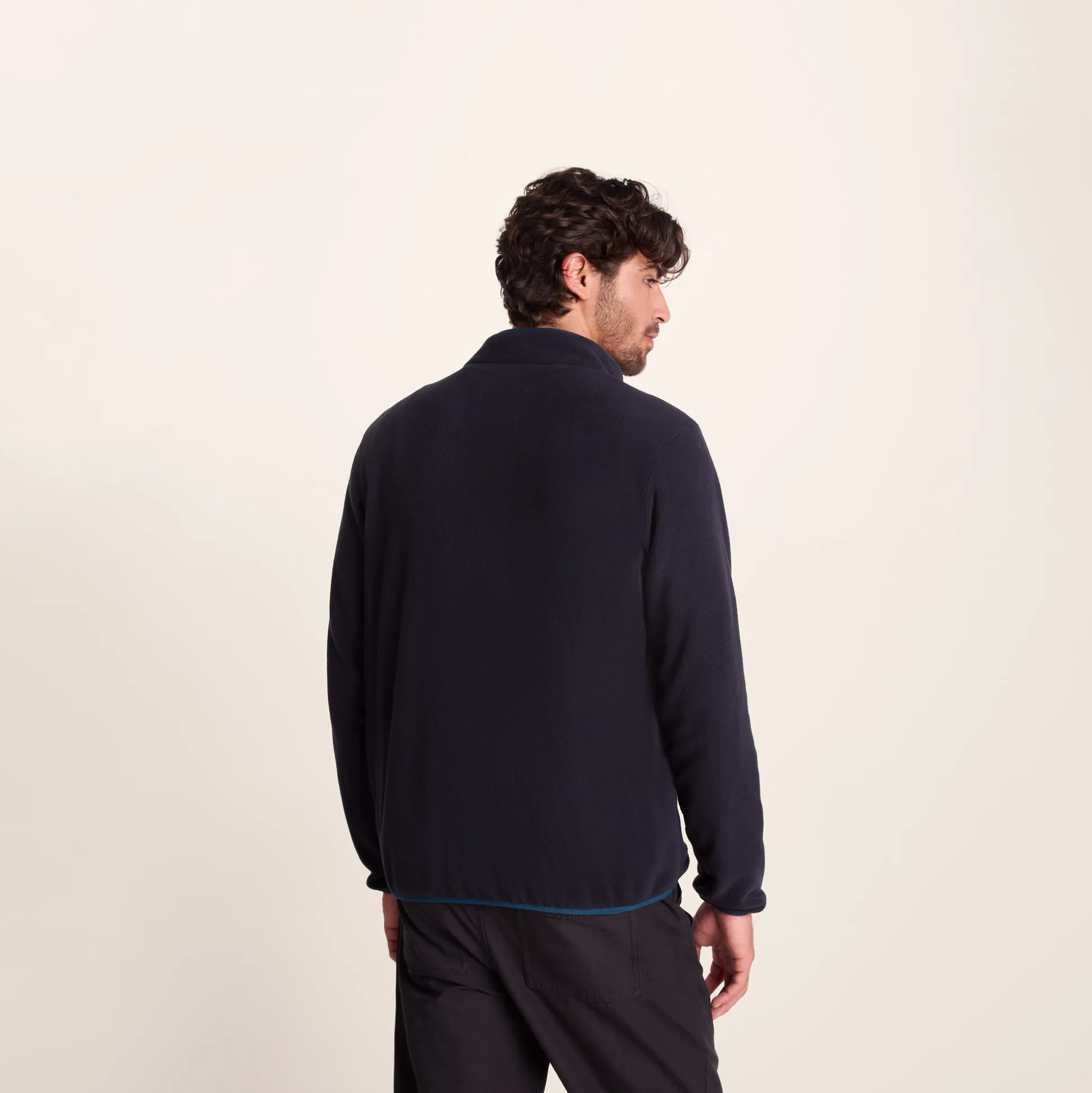 Banwell Mens Microfleece Jacket - Dark Indigo/Petrol Green