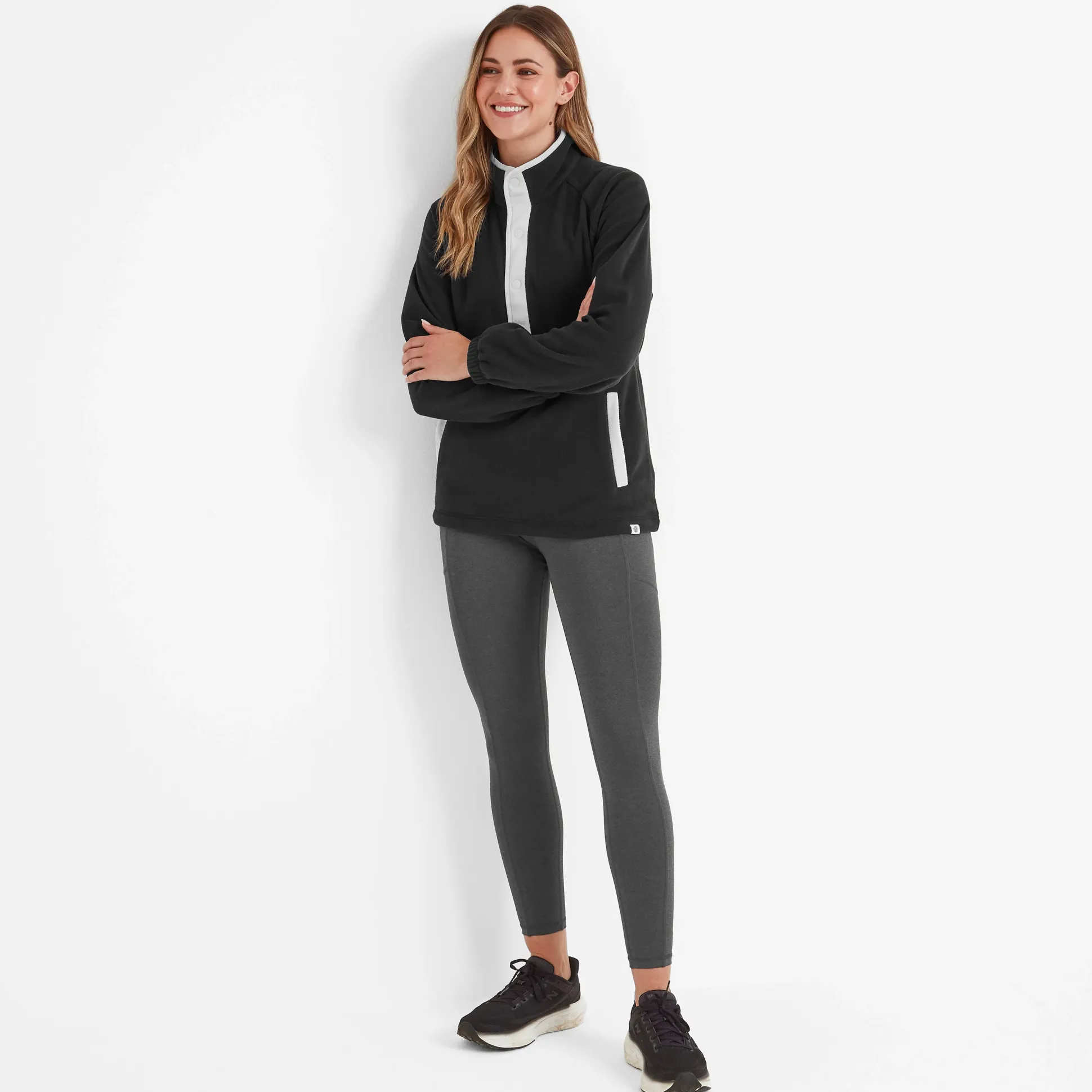 Beasly Womens Half Zip Fleece - Black