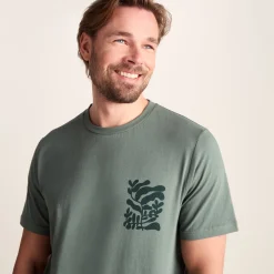 Botanical Mens Relaxed Fit Supersoft T-shirt - Light Forest