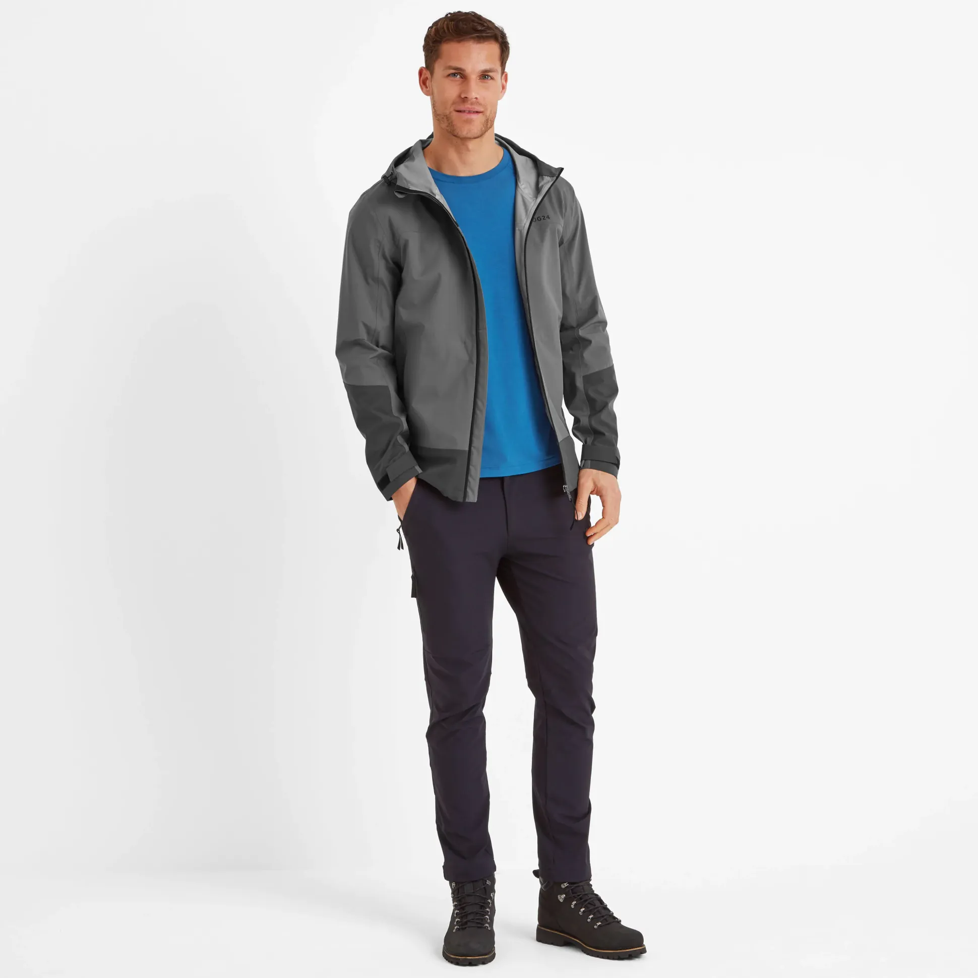 Bowston Mens Performance Waterproof Jacket - Soot Grey