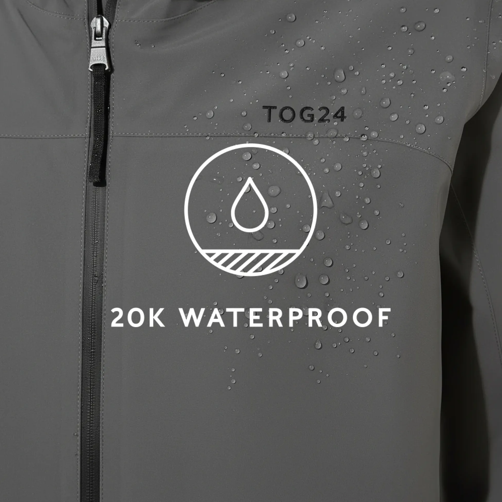 Bowston Mens Performance Waterproof Jacket - Soot Grey