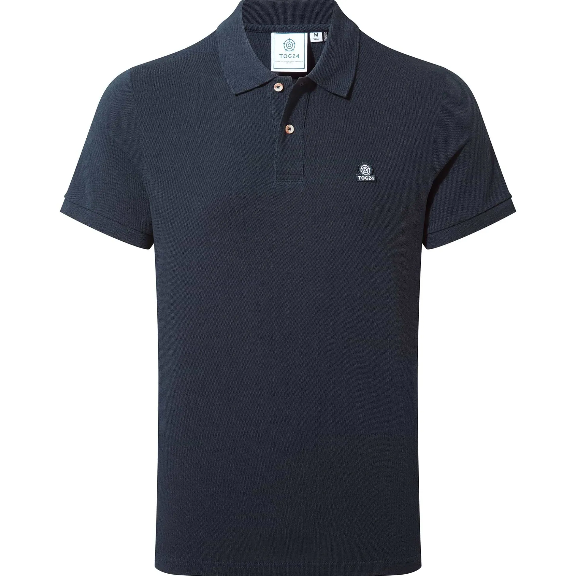 Braunton Mens 100% Cotton Pique Polo Shirt - Dark Indigo