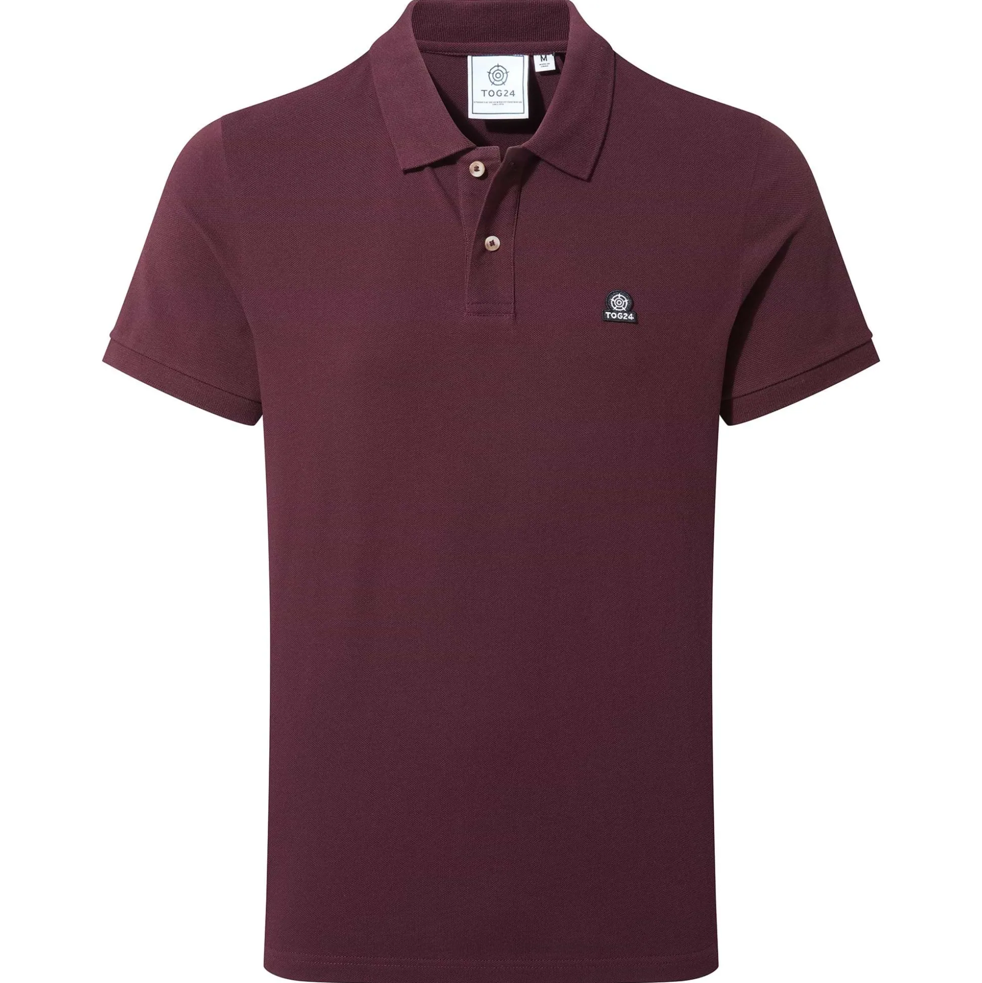 Braunton Mens 100% Cotton Pique Polo Shirt - Deep Port