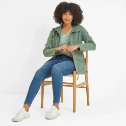 Burradon Womens Waterproof Jacket - Light Forest