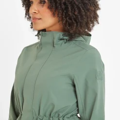 Burradon Womens Waterproof Jacket - Light Forest