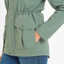 Burradon Womens Waterproof Jacket - Light Forest