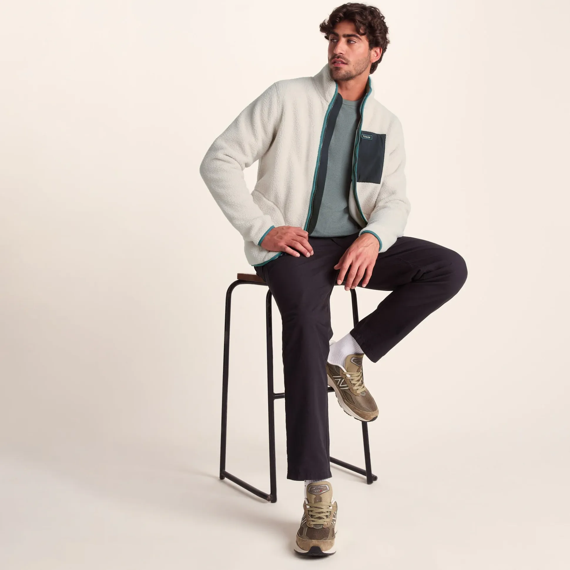 Cameron Mens Sherpa Fleece - Warm Cloud