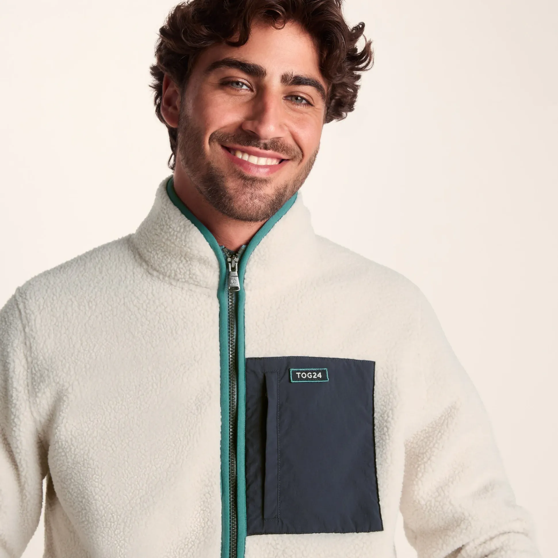 Cameron Mens Sherpa Fleece - Warm Cloud