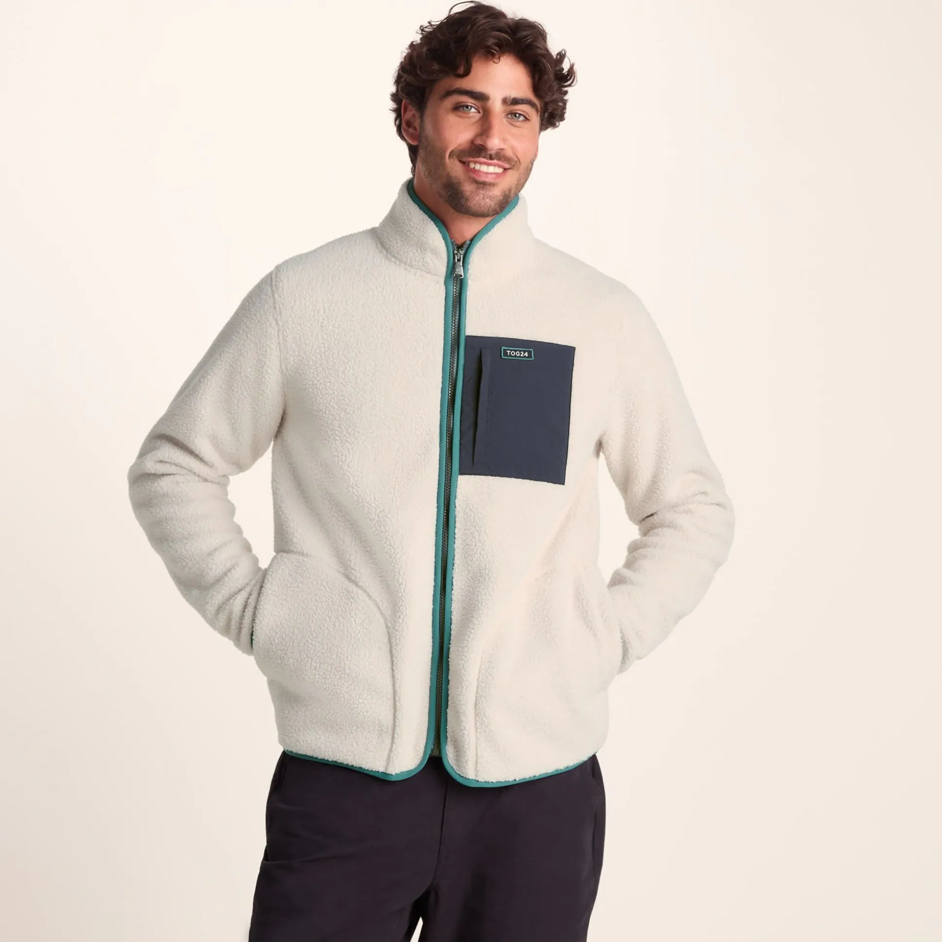 Cameron Mens Sherpa Fleece - Warm Cloud