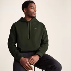 Carlton Mens Oversized Heavyweight 100% Cotton Hoody - Dark Olive Green