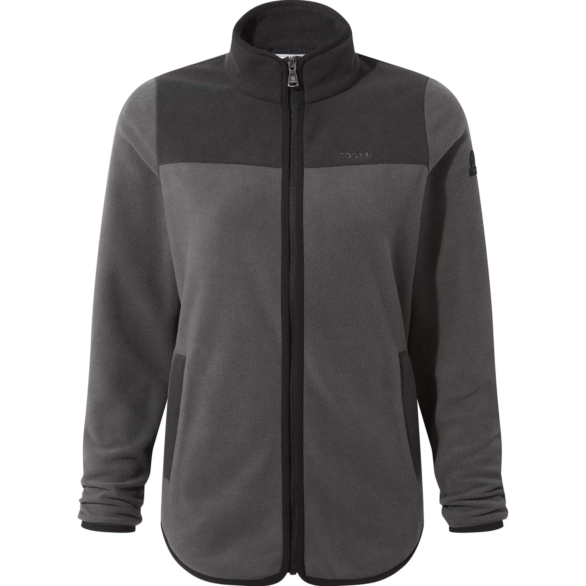 Carty Womens Colour Block Fleece Jacket - Washed Black/Black