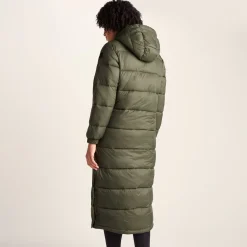 Cautley Womens Long Padded Shower Resistant Jacket - Khaki