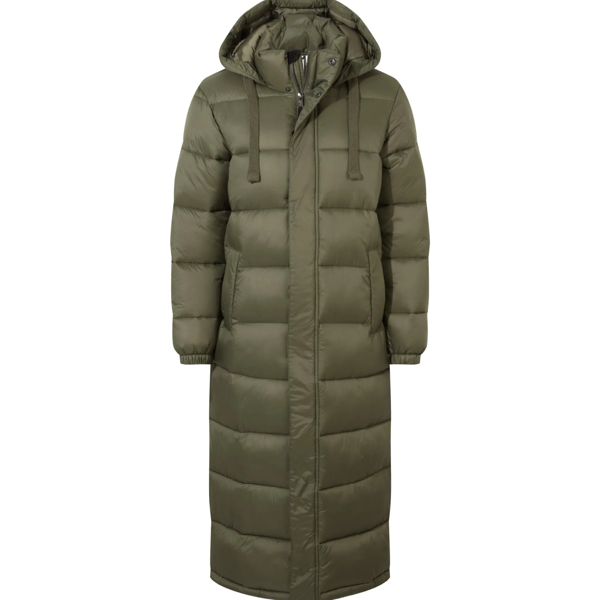 Cautley Womens Long Padded Shower Resistant Jacket - Khaki