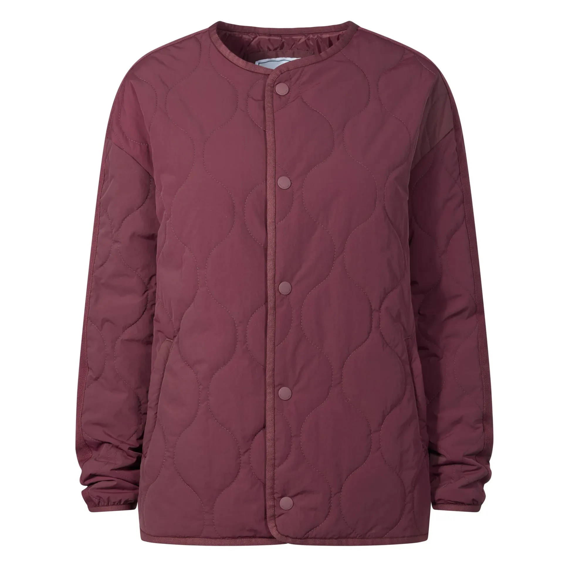Cleadon Womens Relaxed Fit Shower Resistant Lightweight Insulated Jacket - Black Raspberry