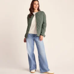 Cleadon Womens Relaxed Fit Shower Resistant Lightweight Insulated Jacket - Pale Khaki