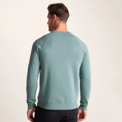 Clitheroe Mens Supersoft Raglan Sweat - Smokey Teal