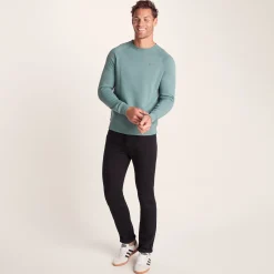 Clitheroe Mens Supersoft Raglan Sweat - Smokey Teal