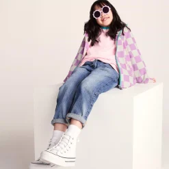 Cohampshire Kids Shaun the Sheep Waterproof Jacket - Lilac Haze/White Checkerboard